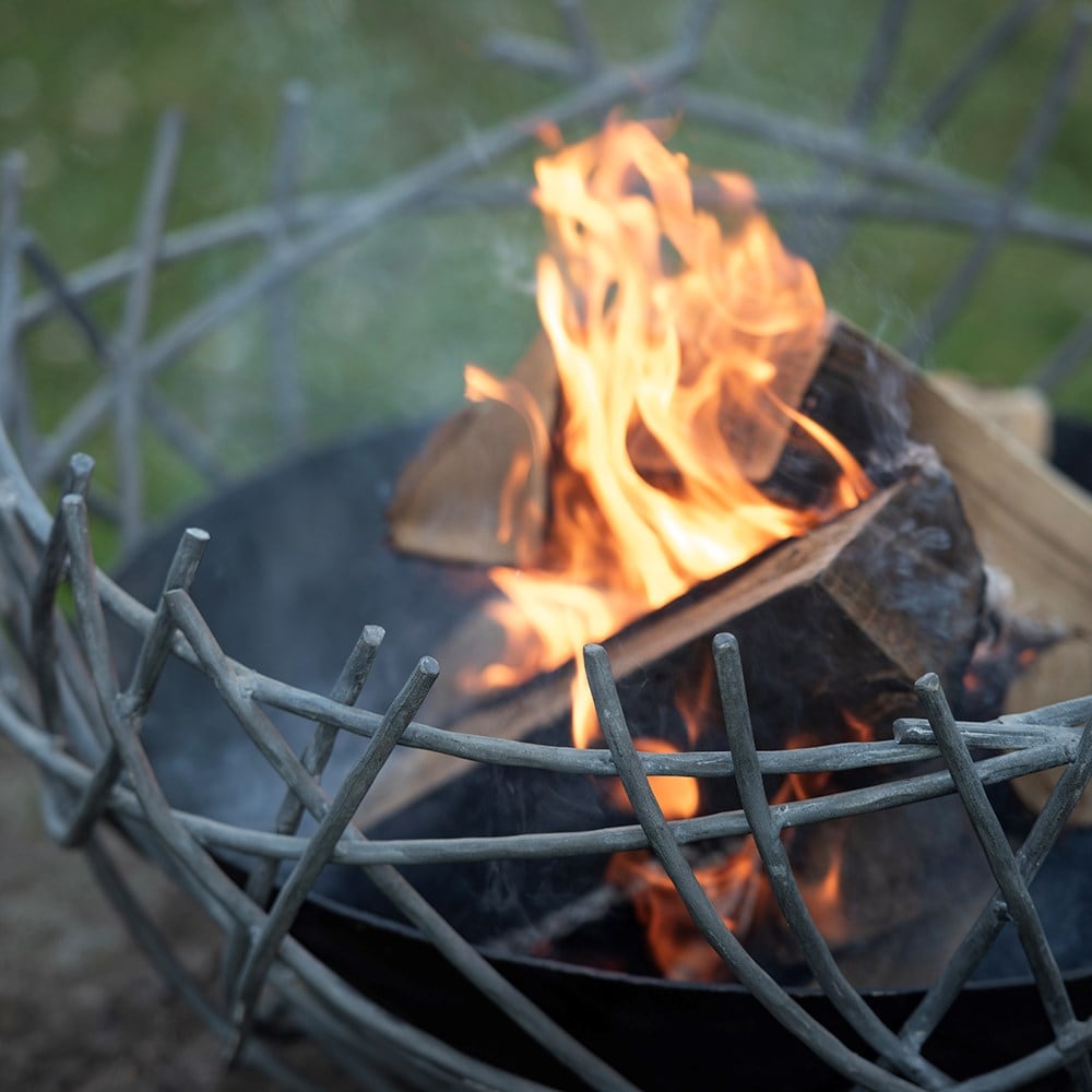 Nest fire pit - aged zinc