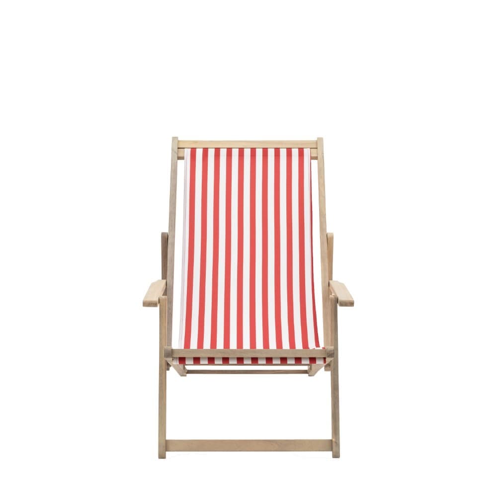 Red stripe deck chair