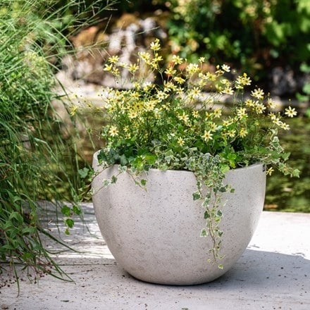 Large globe planter - cream