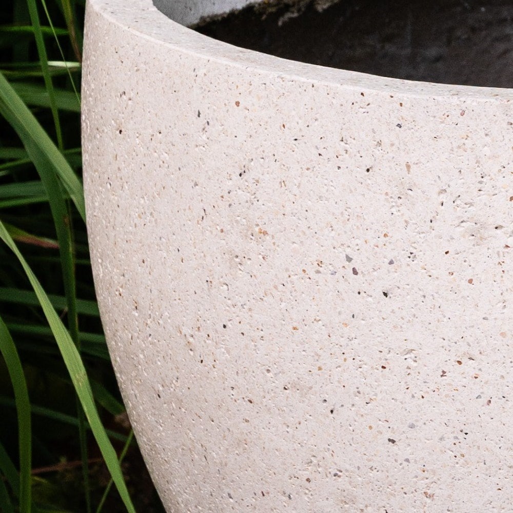 Large globe planter - cream