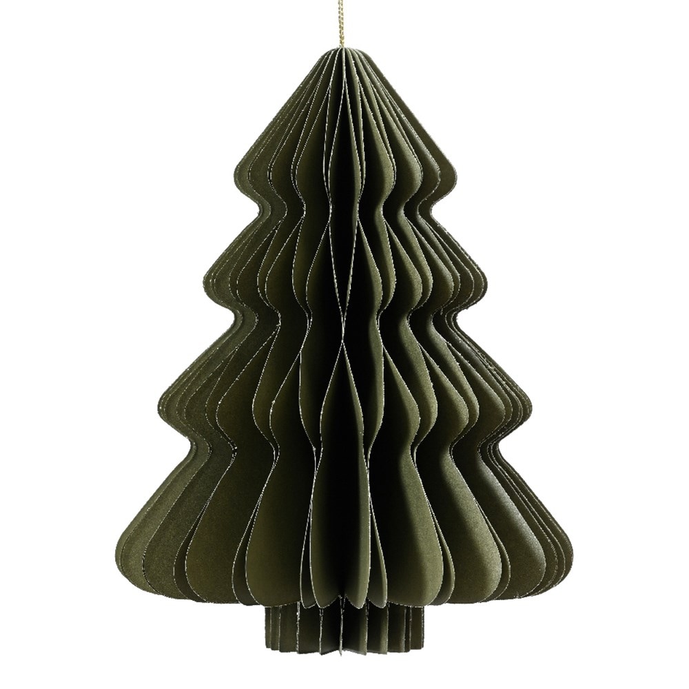 Green paper tree decoration