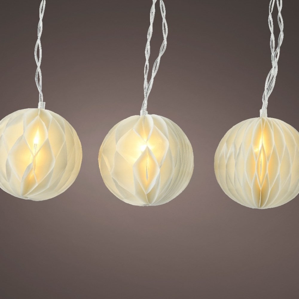 Paper pom pom string lights