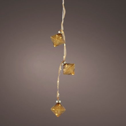 Amber glass diamond light bundle