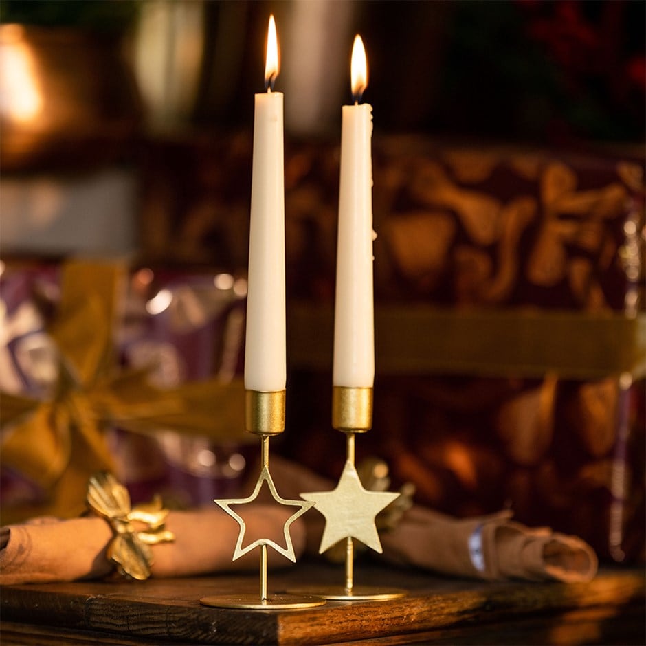 Two star candle holders
