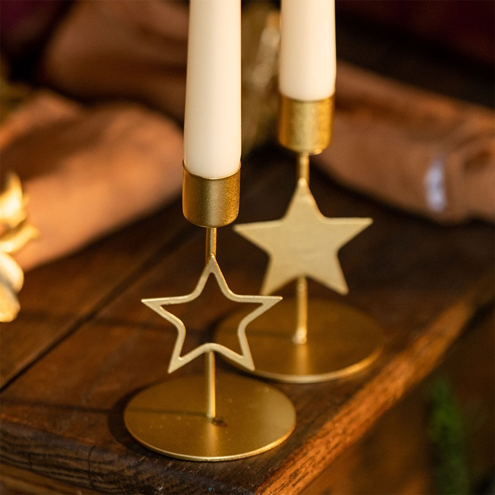 Two star candle holders