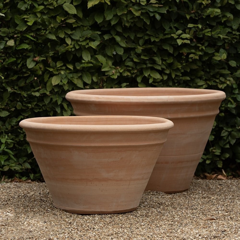 Terracotta dahlia pot