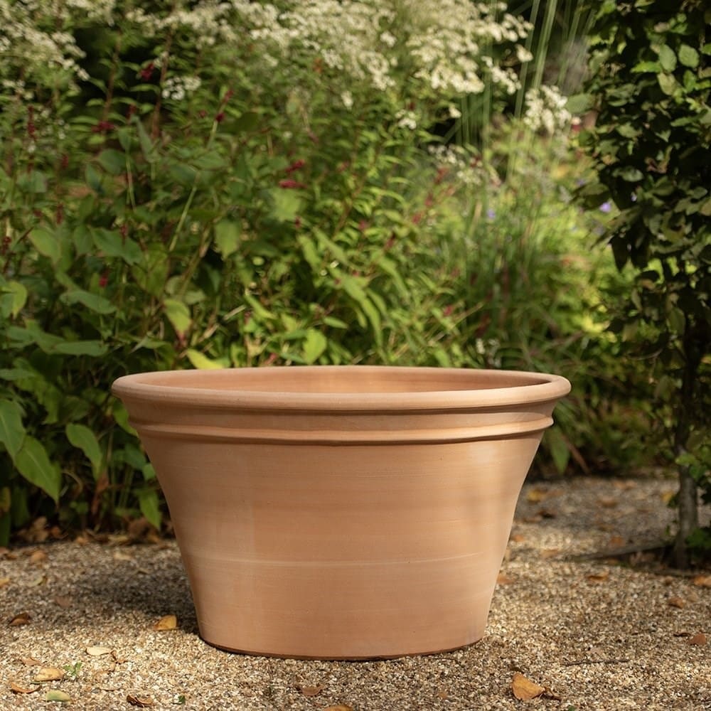 Terracotta hydrangea pot