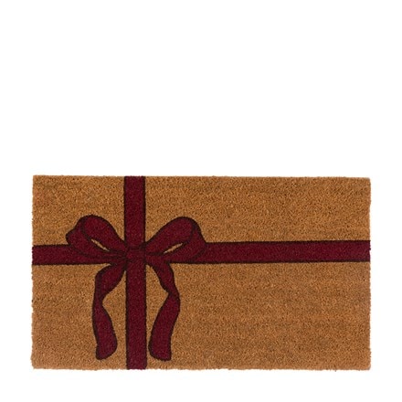 Bow printed double doormat