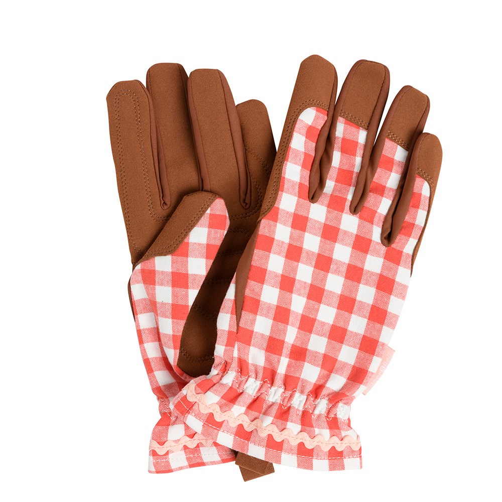 Check gardening gloves - red