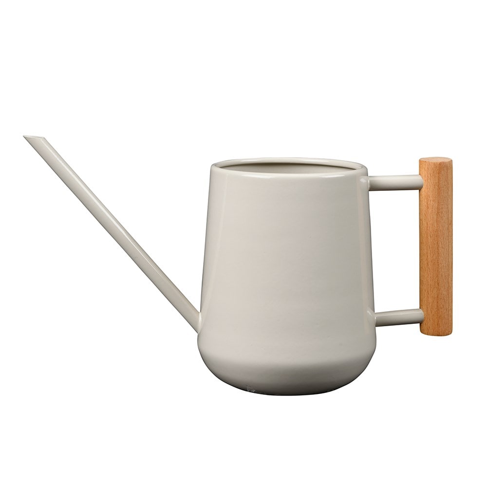 Indoor metal watering can - light grey