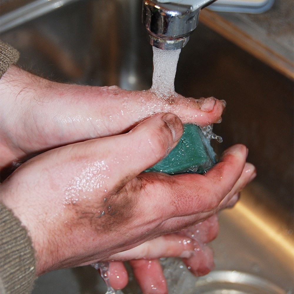 Gardener's soap in a tin