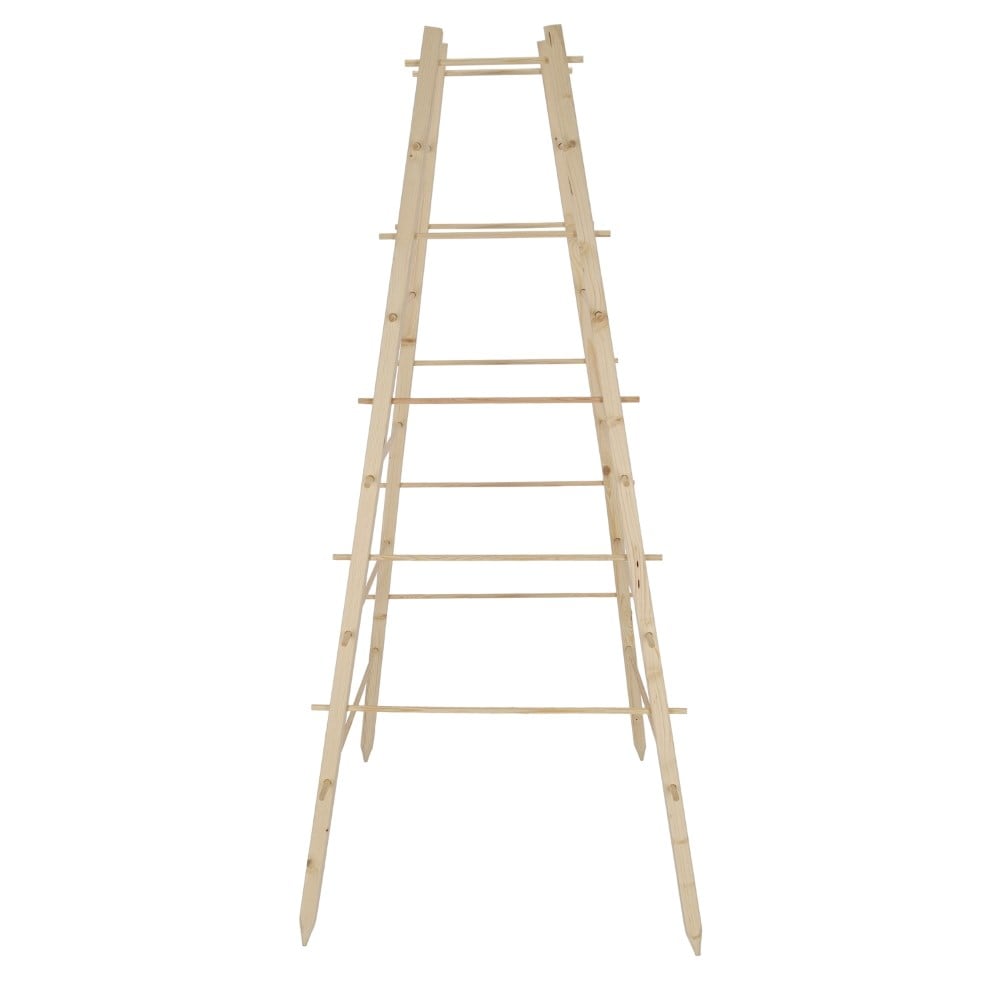 Wooden plant support pyramid