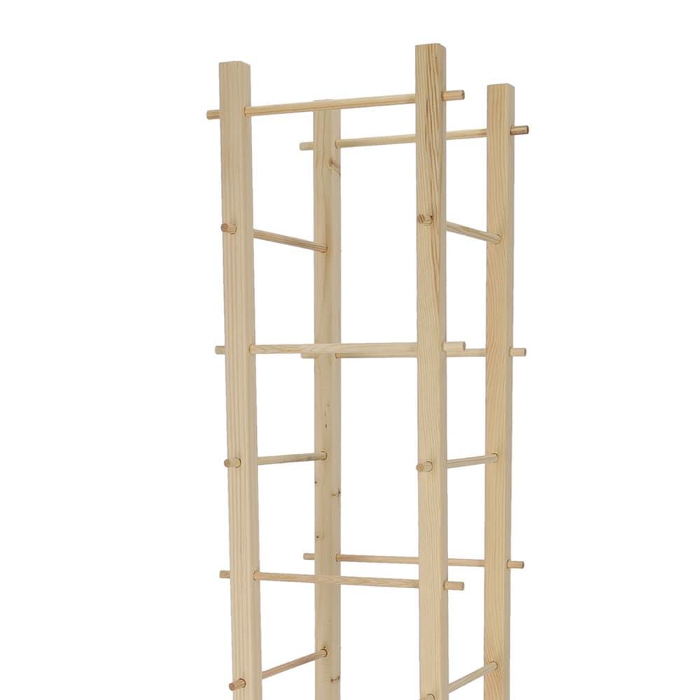 Wooden plant support tower