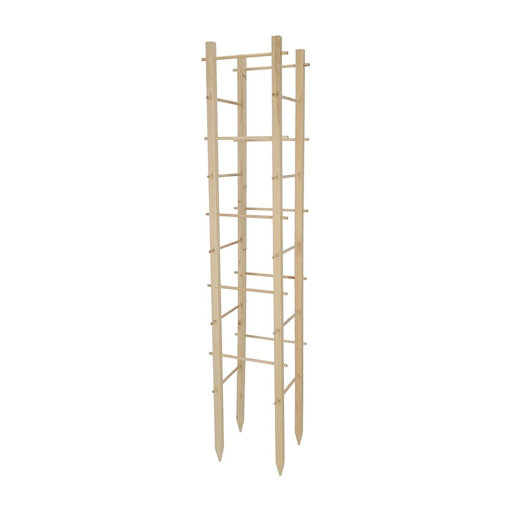 Wooden plant support tower
