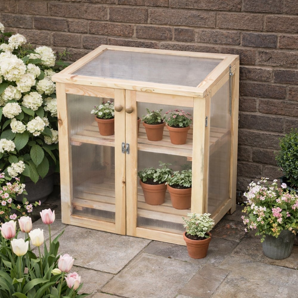 Natural wood growhouse