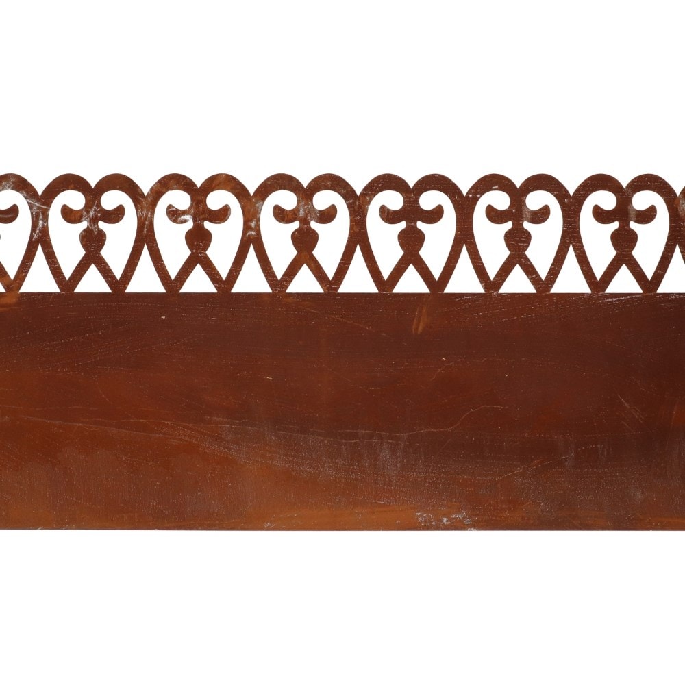 Rolled up scroll lawn edging - rust