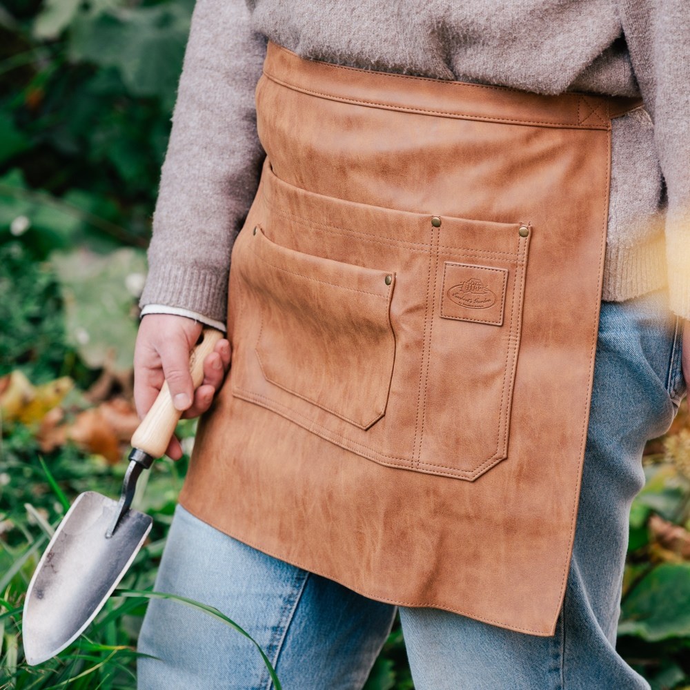 Gardeners faux leather tool belt - tan