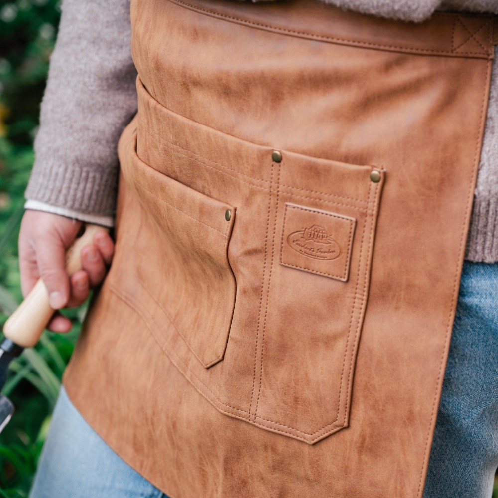 Gardeners faux leather tool belt - tan