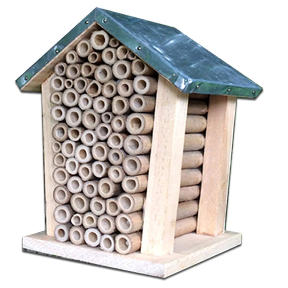 Hanging solitary bee house