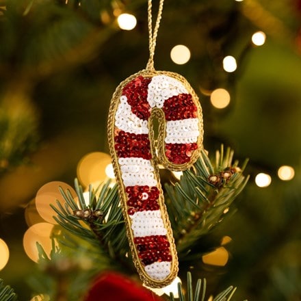 Sequin candy cane
