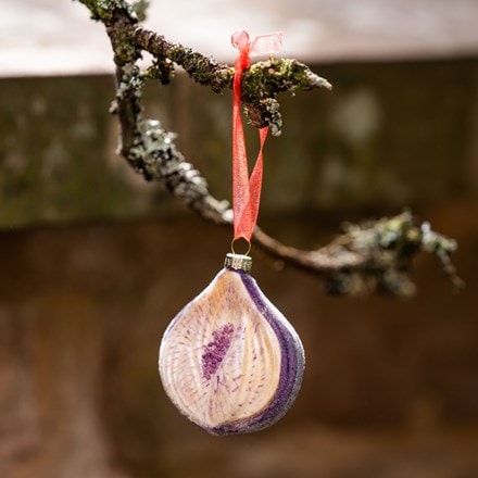 Glass ripe fig decoration