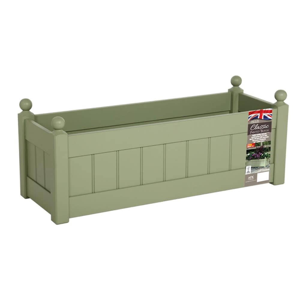 Classic wooden trough - sage