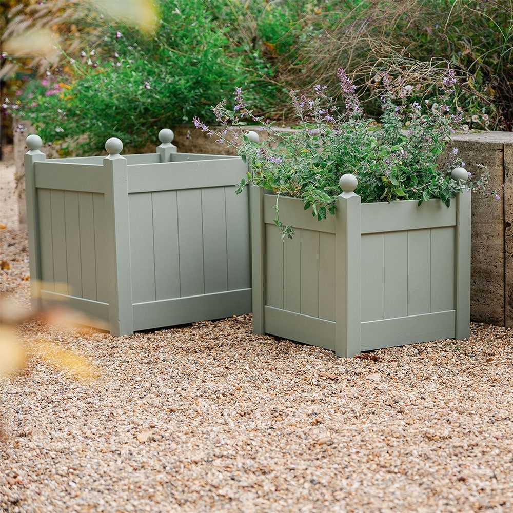 Classic wooden trough - sage