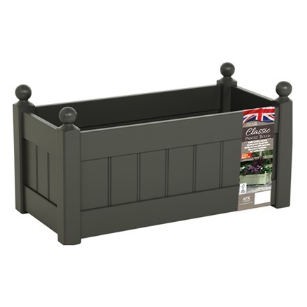 Classic wooden trough - charcoal