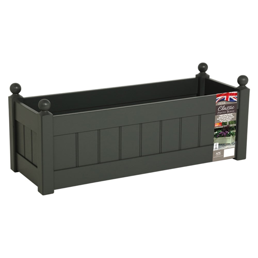 Classic wooden trough - charcoal