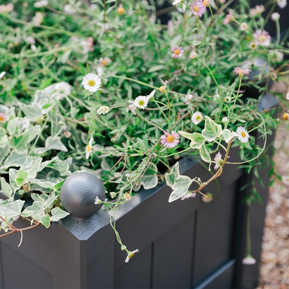Classic wooden trough - charcoal