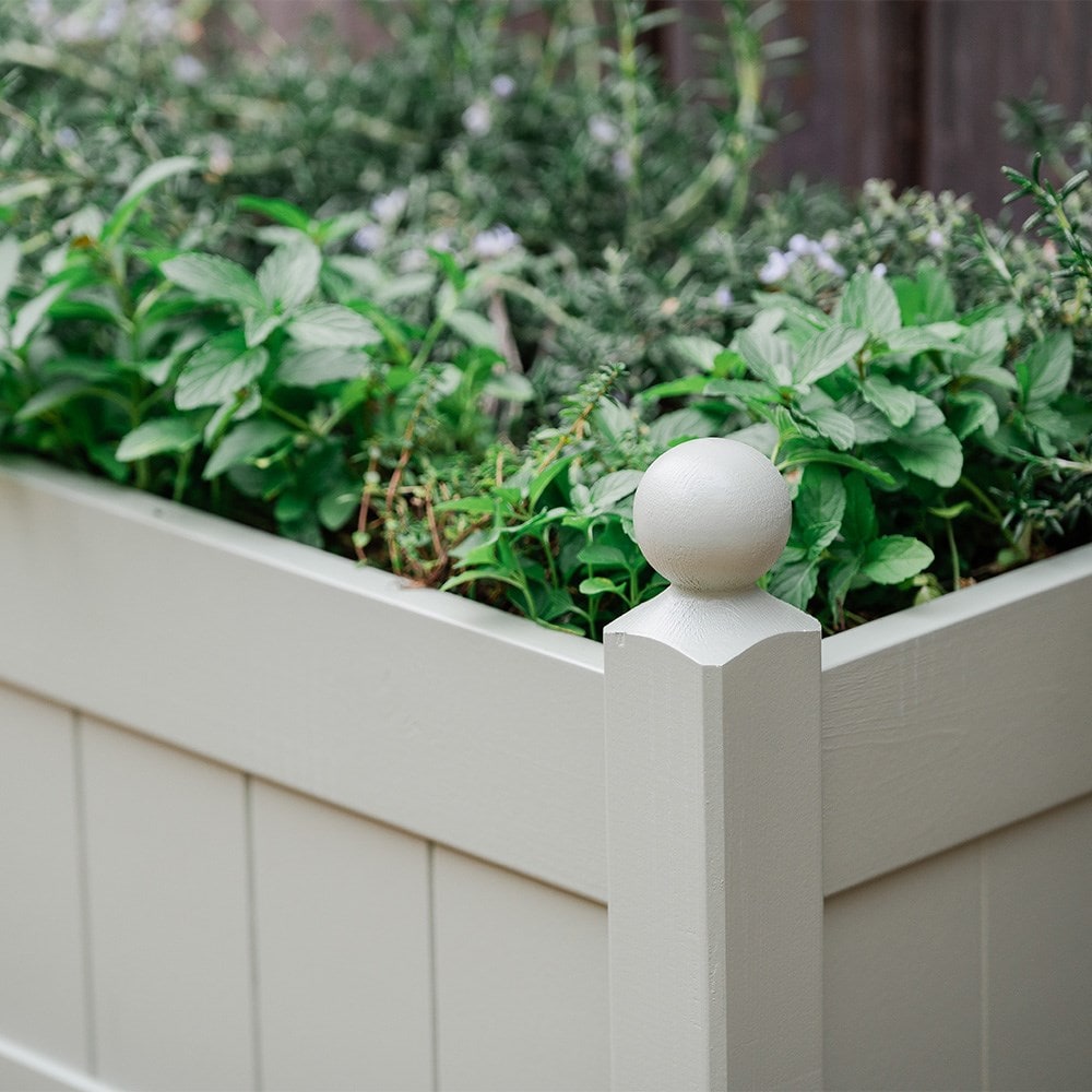 Wooden herb trough - sage
