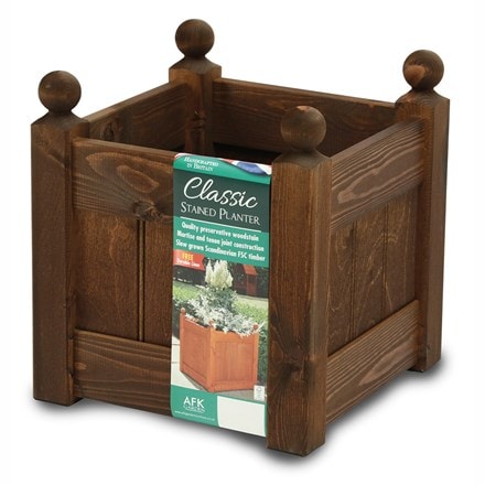 Classic wooden planter - chestnut