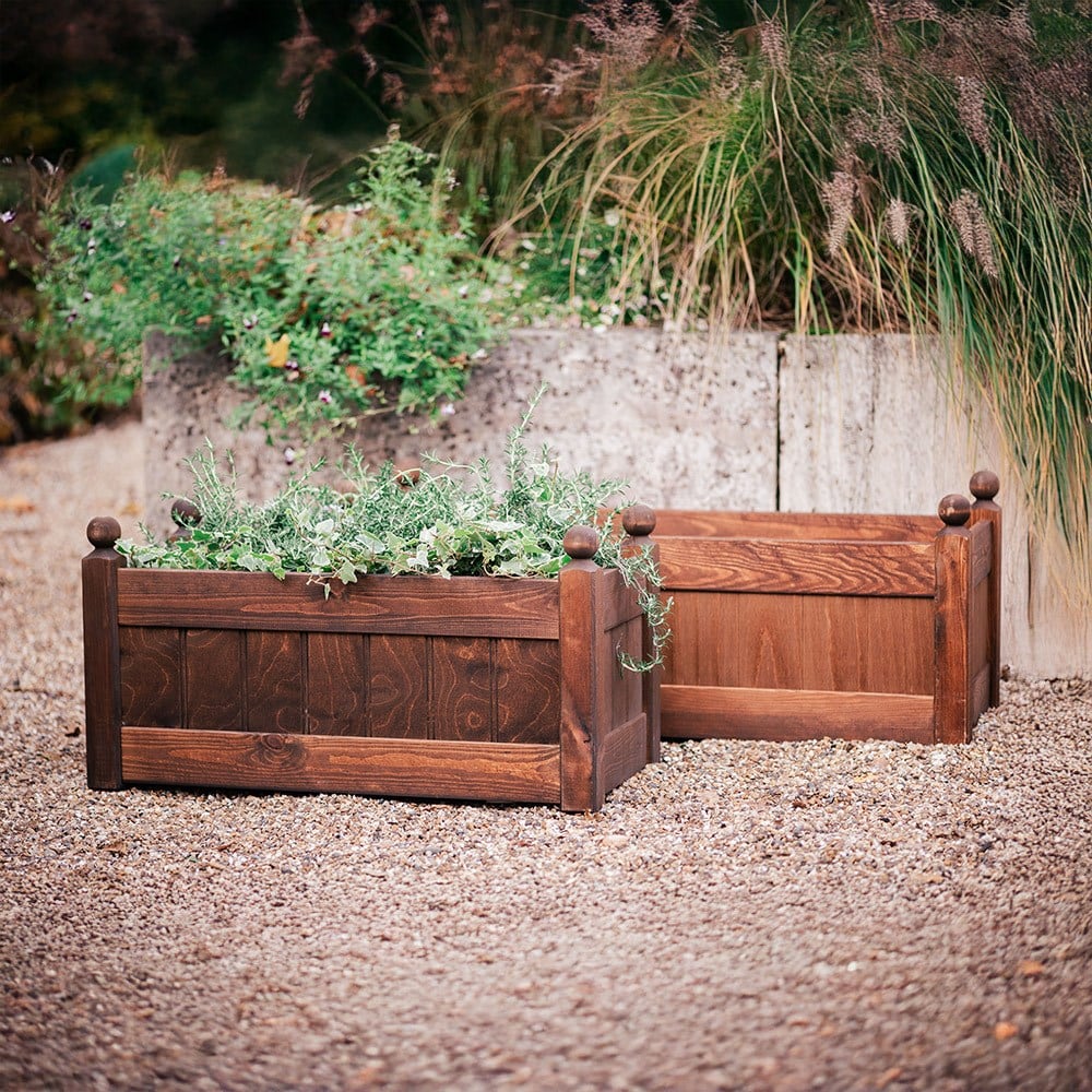 Classic wooden trough - chestnut