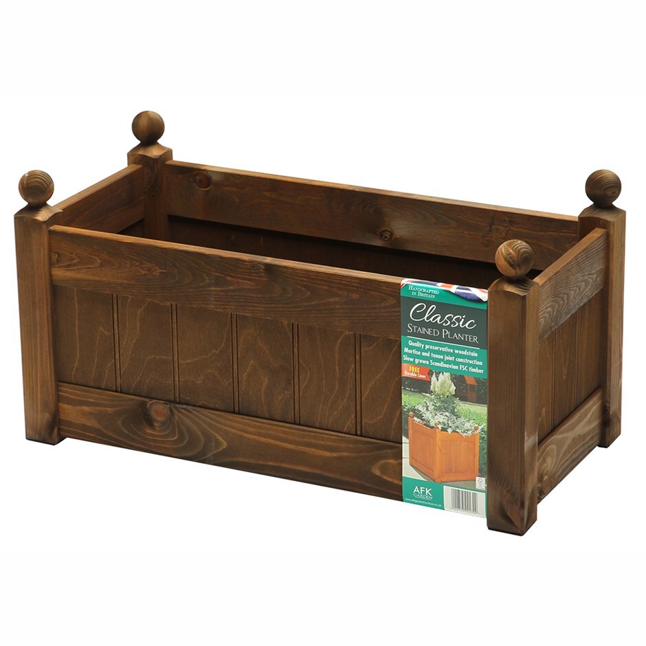 Classic wooden trough - chestnut