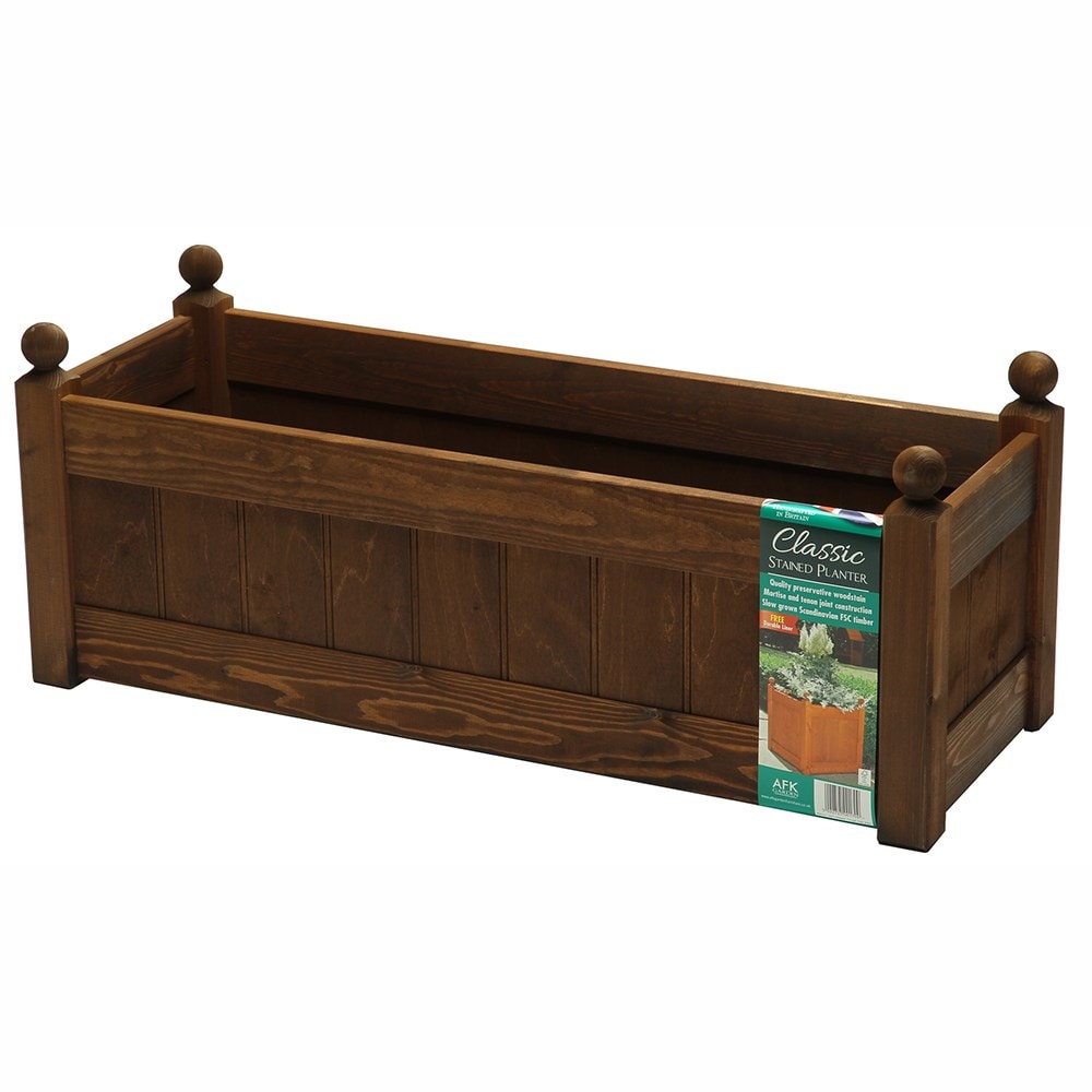Classic wooden trough - chestnut