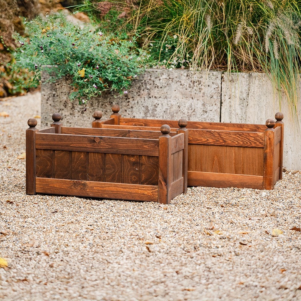 Classic wooden trough - chestnut