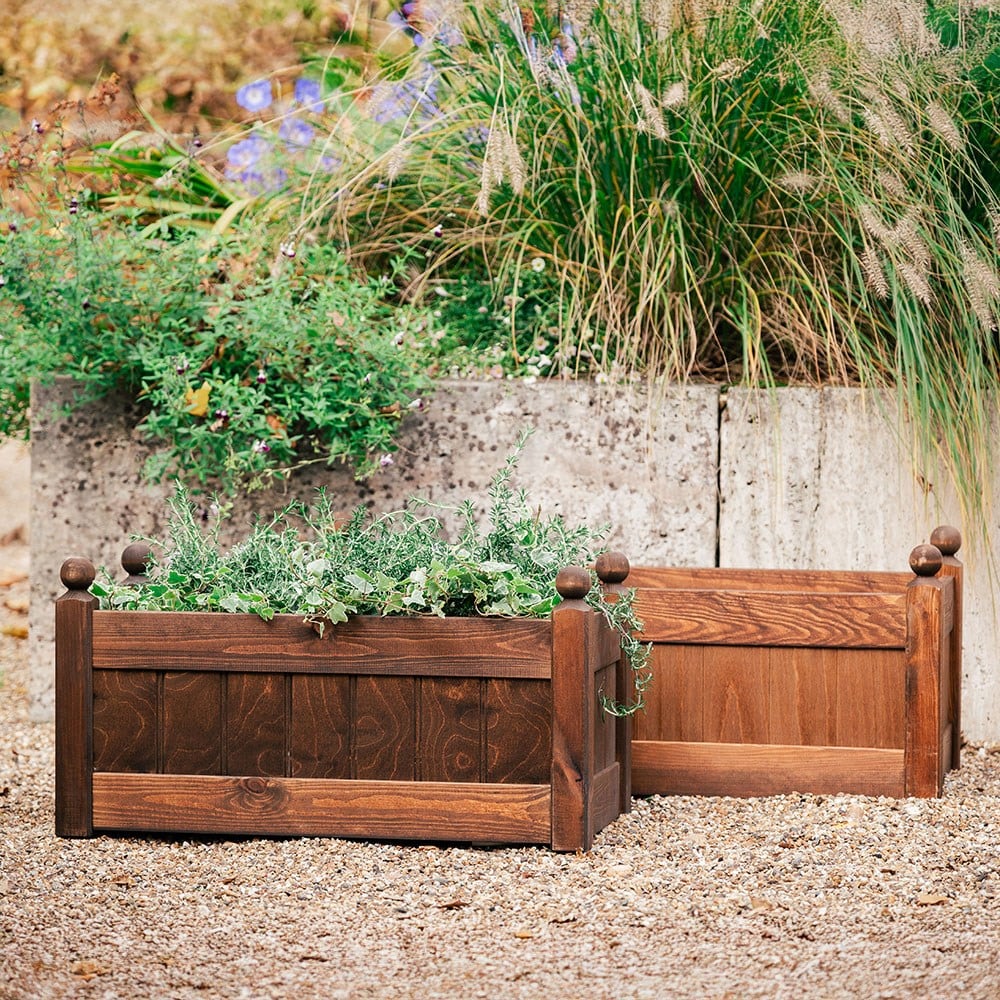 Classic wooden trough - chestnut