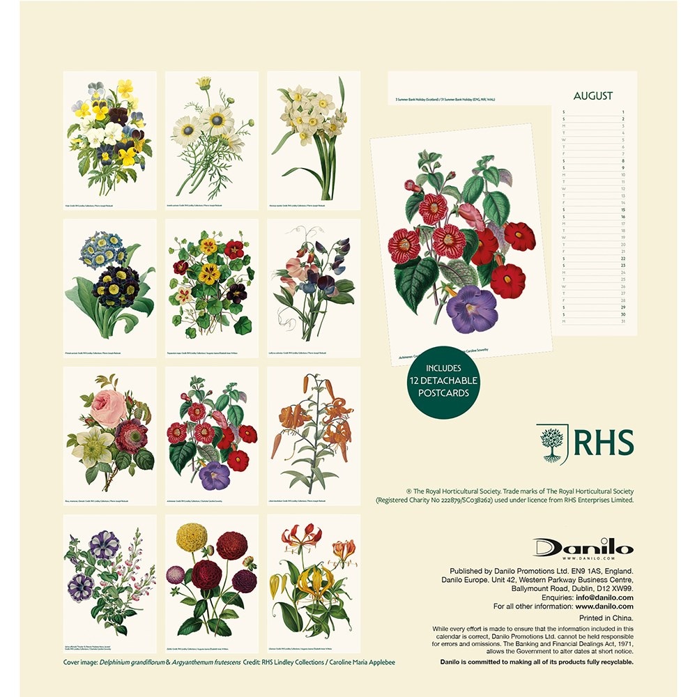 RHS 2026 desk easel calendar