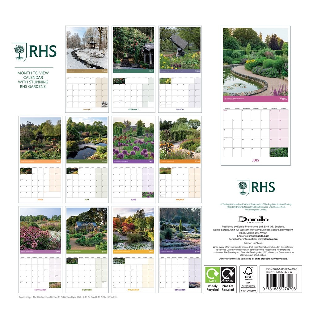 RHS 2026 square calendar