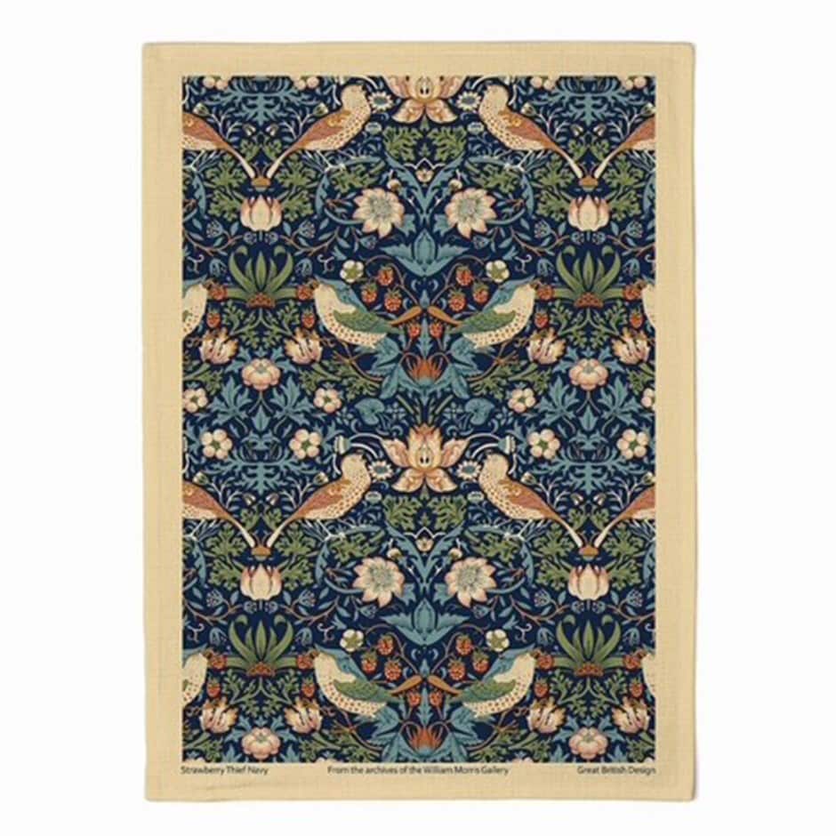 Le Chateau Morris Strawberry Thief tea towel