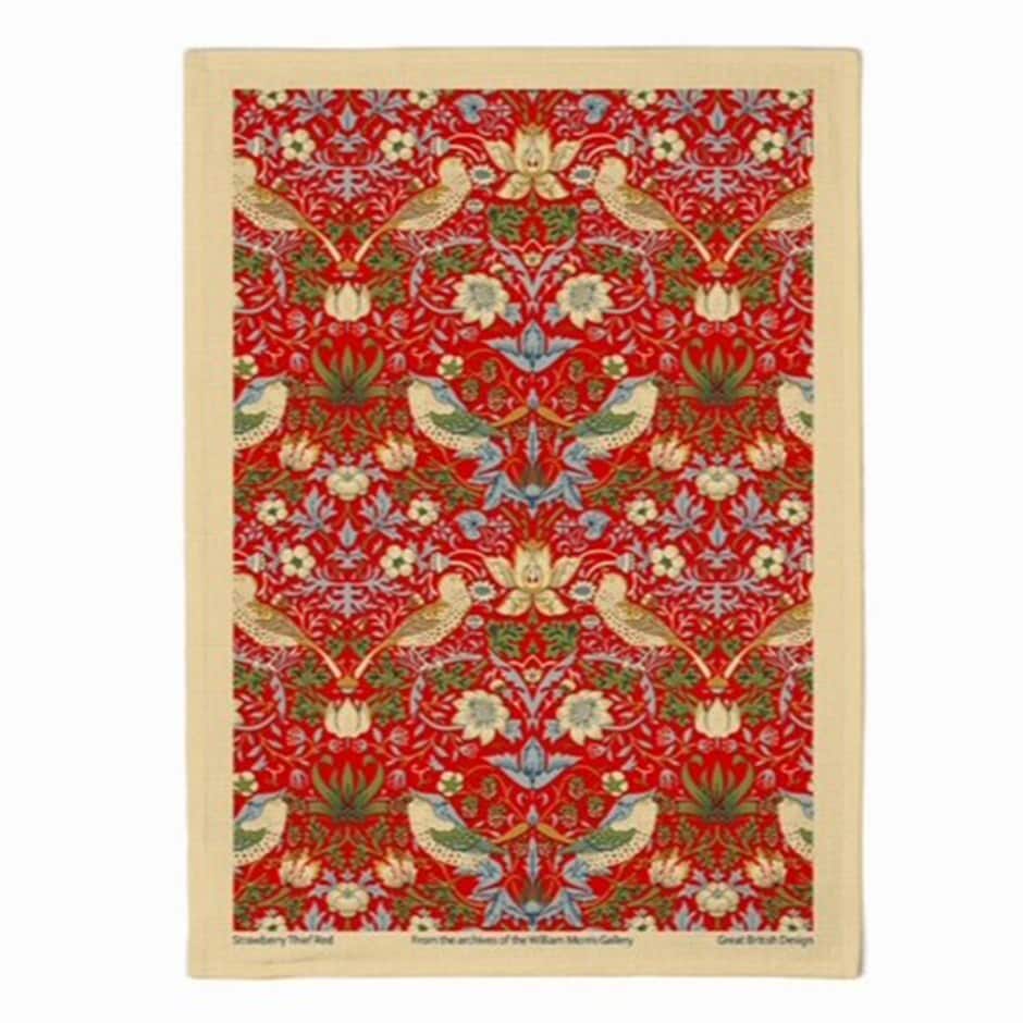 Le Chateau Morris Strawberry Thief tea towel