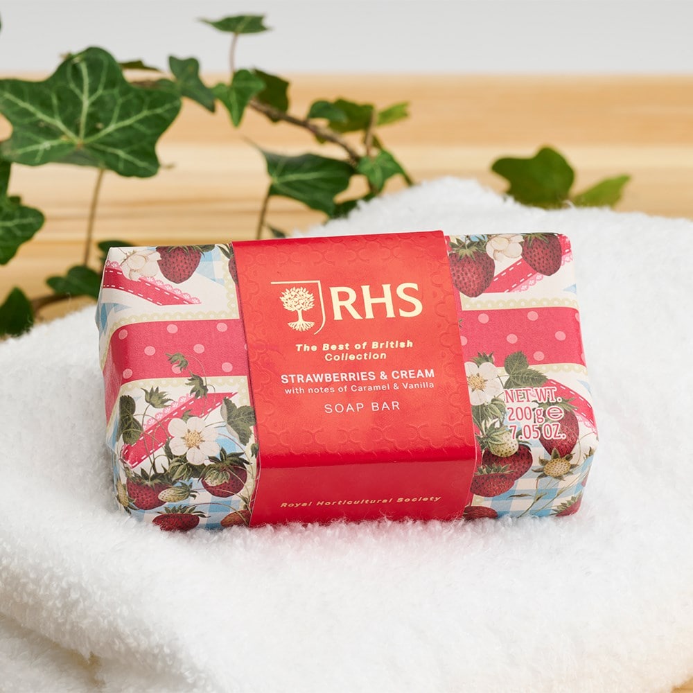 RHS Strawberries & cream soap bar