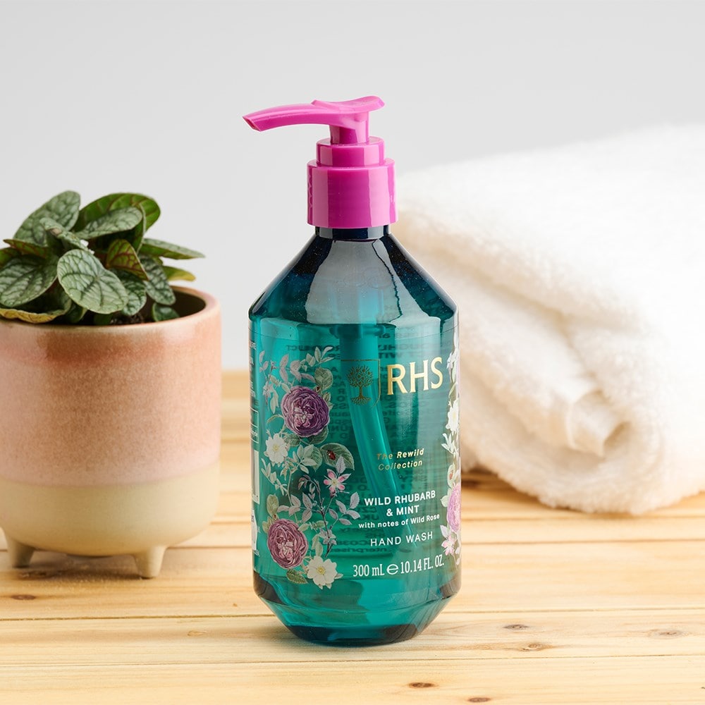 RHS Rhubarb & mint hand wash