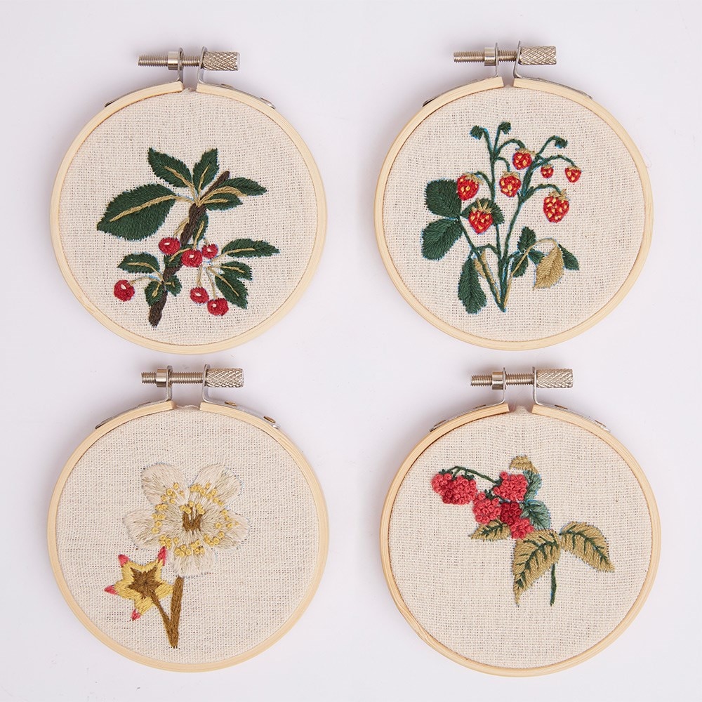 RHS embroidery hoop kit - summer berries