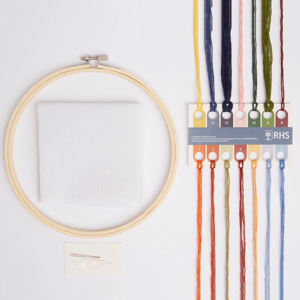 RHS cross stitch kit - garden tiger moth