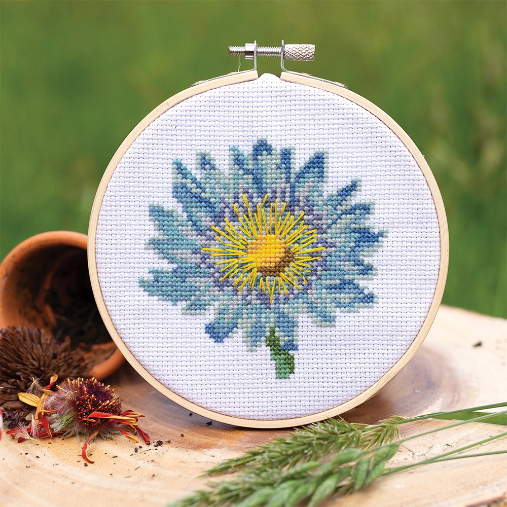 RHS cross stitch kit - blue lotus