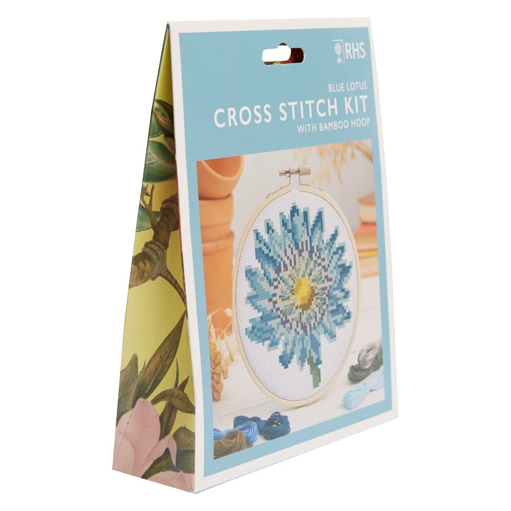 RHS cross stitch kit - blue lotus