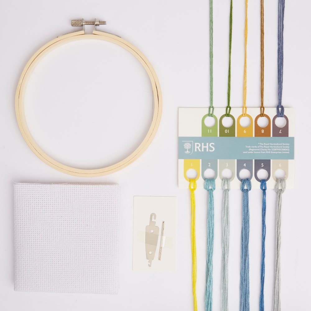 RHS cross stitch kit - blue lotus