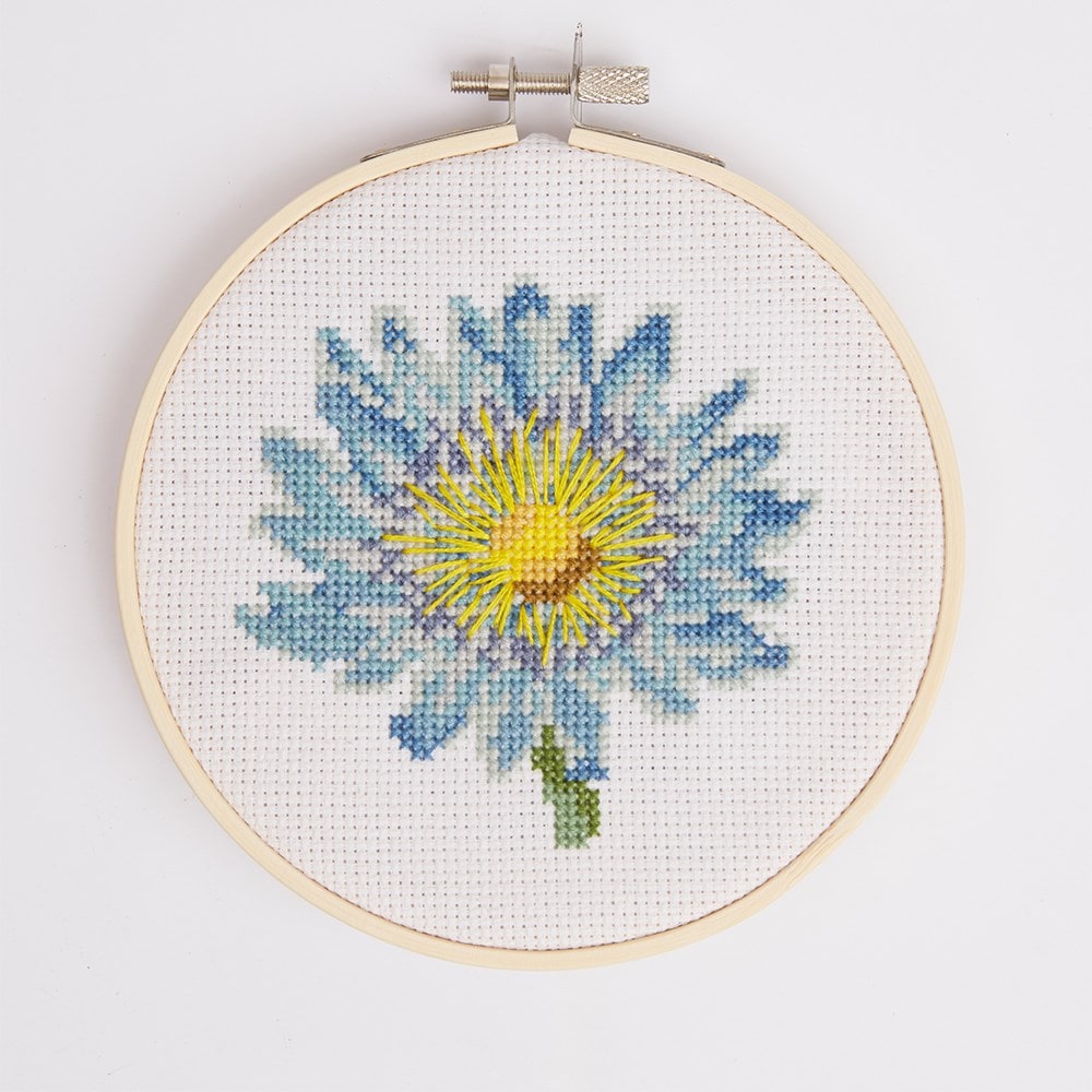RHS cross stitch kit - blue lotus