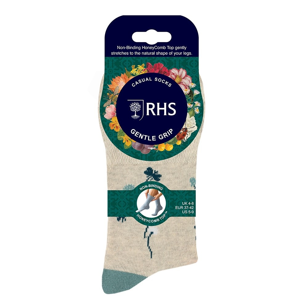 Women's 3 pair gentle grip socks - floral